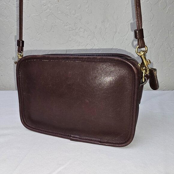 Vintage Coach Carnival 9925 Milk Chocolate Brown Leather Crossbody Shoulder Bag - Picture 6 of 14